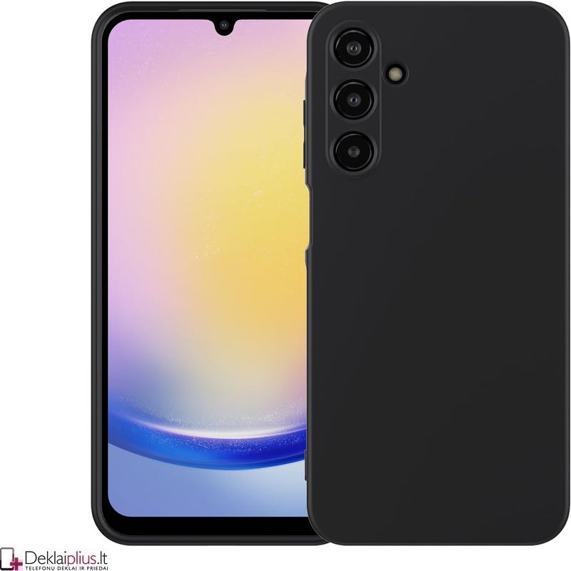 Liquid Air silikoninis dėklas su kameros apsauga - juodas (Samsung A25/A25 5G) Liquid Air silikoninis dėklas su kameros apsauga - juodas (Samsung A25/A25 5G)